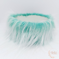  Szőrmés tálka - gyöngyház menta dekorációs kellék