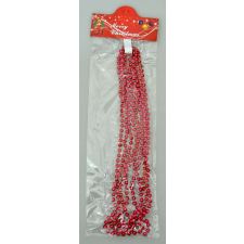 Szoti Gyöngy girland, piros, 2,7 m - 70848 karácsonyfadísz