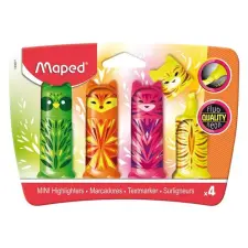  Szövegkiemelő készlet, 1-5 mm, MAPED "Fluo Peps Mini Cute", vegyes színek filctoll, marker