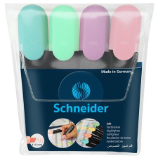  Szövegkiemelő készlet, 1-5 mm, SCHNEIDER &quot;Job Pastel&quot;, 4 különböző pasztell szín filctoll, marker