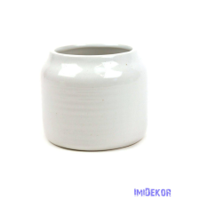  Szűkített szájú henger kaspó 9cm - Fehér dekorációs kellék
