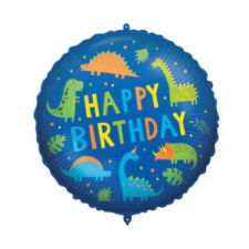 Születésnap Happy Birthday Dino fólia lufi 46 cm party kellék