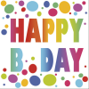 Születésnap Happy Birthday Dots szalvéta 20 db-os 33x33 cm