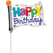 Születésnap Happy Birthday Flag, Zászló Mini fólia lufi party kellék