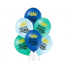 Születésnap Little King léggömb, lufi 6 db-os 12 inch (30cm) party kellék