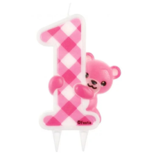 Születésnap Pink Teddy, Első születésnap csillámos tortagyertya party kellék