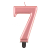 Születésnap Rose Gold Metallic számgyertya, tortagyertya 7-es