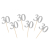 Születésnap Silver, Ezüst 30 díszítő pálca, topper 6 db-os