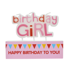  Születésnapi gyertya - Birthday Girl felirattal party kellék