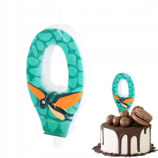  SZÜLETÉSNAPI GYERTYA DINOSZAURUSZ DINO SZÁM 0 ZÖLD SZÜLETÉSNAPI BULIRA party kellék