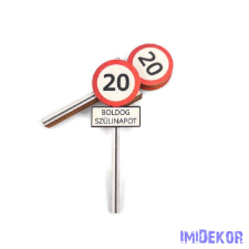  Szülinapos sebességkorlát 15x5 cm - 20 dekorációs kellék