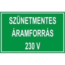  Szünetmentes áramforrás 230V - öntapadó, 90*60mm információs tábla, állvány