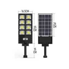  Szuper Erős Kültéri Napelemes, Vízálló mozgásérzékelős Utcai Led Lámpa 800W kültéri világítás