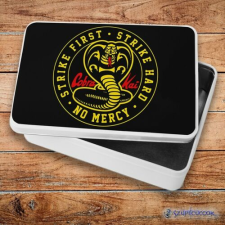Szupicuccok Cobra Kai - Black logo fém szendvicsdoboz (tároló doboz) uzsonnás doboz