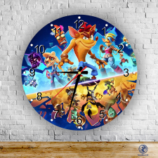 Szupicuccok Crash Bandiccot kör alakú üveg falióra falióra
