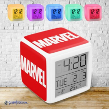Szupicuccok Marvel logó színváltós világító ébresztő óra ébresztőóra