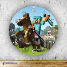Szupicuccok Minecraft - Steve kör alakú üveg falióra falióra