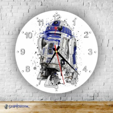 Szupicuccok Star Wars - R2D2 kör alakú üveg falióra falióra