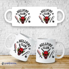 Szupicuccok Stranger Things Hellfire Club fehér bögre bögrék, csészék