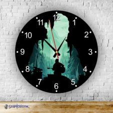 Szupicuccok The Last of Us Ellie siluette kör alakú üveg falióra ajándéktárgy