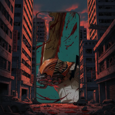 Szupitokok Chainsaw Man - Saw Head Close Up - Samsung tok tok és táska