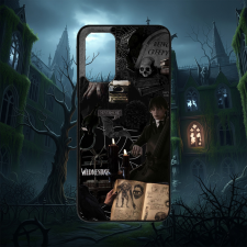 Szupitokok Wednesday - Gótikus kollázs - Xiaomi tok tok és táska