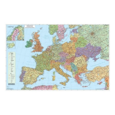  Szúrkatábla 140x100cm Európa autótérképe fakeret parafatábla