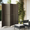  Szürke 4-paneles polyrattan térelválasztó