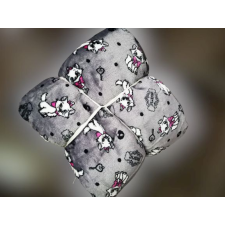  Szürke alapon Cica mintás wellsoft ágytakaró lakástextília