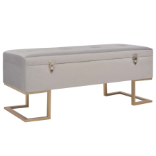 szürke bársonypad tárolórekesszel 105 cm bútor