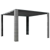  Szürke és antracit polyrattan pavilon tetővel 300x300x220 cm
