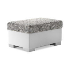  Szürke-fehér RELTO tároló puff 85x55 cm bútor