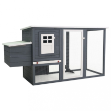  Szürke kültéri fa tyúkól 1 tojástartó ketreccel haszonállat felszerelés