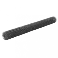  Szürke PVC-bevonatú acél csirkeháló drótkerítés 10 x 1,5 m építőanyag