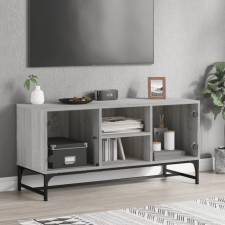  Szürke sonoma színű TV-szekrény üvegajtókkal 102 x 37 x 50 cm bútor