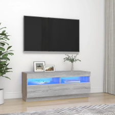  Szürke sonoma TV-szekrény LED-lámpákkal 100 x 35 x 40 cm bútor