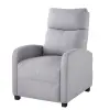  Szürke szövet Relax Fotel – Dönthető Háttámlával és Lábtartóval