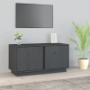  Szürke tömör fenyőfa TV-szekrény 80 x 35 x 40,5 cm