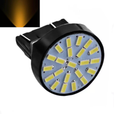  T20 led izzó 22 smd sárga DC12V 7443 autó tuning