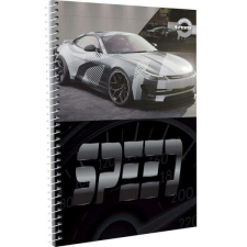 T-Creatív kockás spirálfüzet - A5 - sportautós füzet