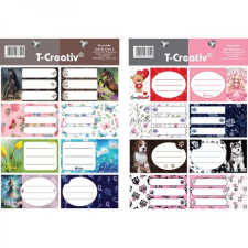 T-CREATIV Lányos etikett - 2 íves - T-Creatív füzetcímke