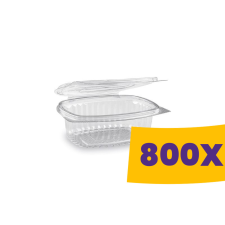 T-depo Egybefedeles doboz - ovális PET 250ml (Karton - 800 db) papírárú, csomagoló és tárolóeszköz