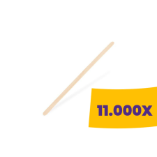 T-depo Keverőpálca fa 11cm (Karton - 11.000 db) papírárú, csomagoló és tárolóeszköz