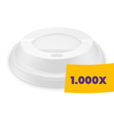 T-depo Papírpohár tető fehér - PP 80mm (Karton - 1000 db) papírárú, csomagoló és tárolóeszköz
