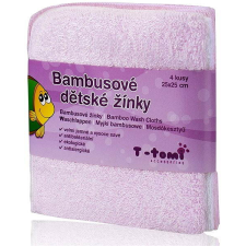 T-tomi bambusz mosdókesztyű 4 db - Rózsaszín babaágynemű, babapléd