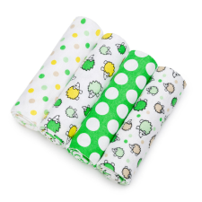 T-tomi prémium minőségű puha textil pelenka, Zöld sün, 4db mosható pelenka