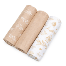 T-tomi prémium minőségű tetra textil pelenka, 70x70cm, növények, 3db mosható pelenka