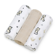 T-tomi prémium minőségű tetra textil pelenka, 70x70cm, tigris, 3db mosható pelenka