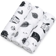 T-tomi TETRA Cloth Diapers HIGH QUALITY mosható pelenkák Owls 70x70 cm 3 db mosható pelenka