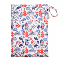 T-tomi vízálló PUL pelenkatároló zsák két zsebbel, Baglyok mosható pelenka